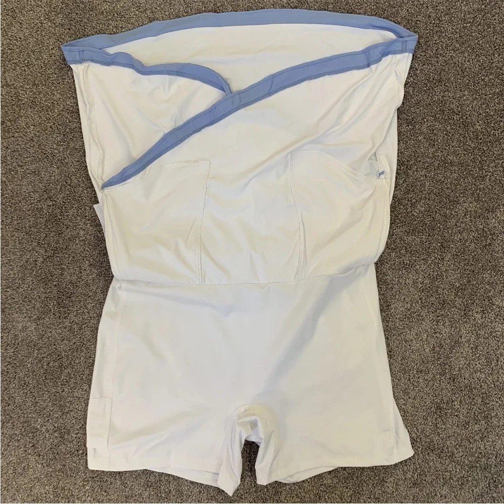 Peter Millar Women’s Laura Wrap Skort Golf White Blue Pockets Size XL - NWT $99 - Picture 6 of 12